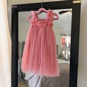 SHEIN Pink Ruffled Kids Dress